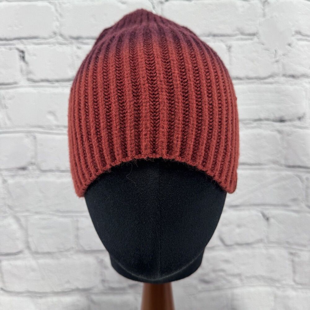 Britt's Knits Double Dip Beanie Rust One Size Hat Ski Cap